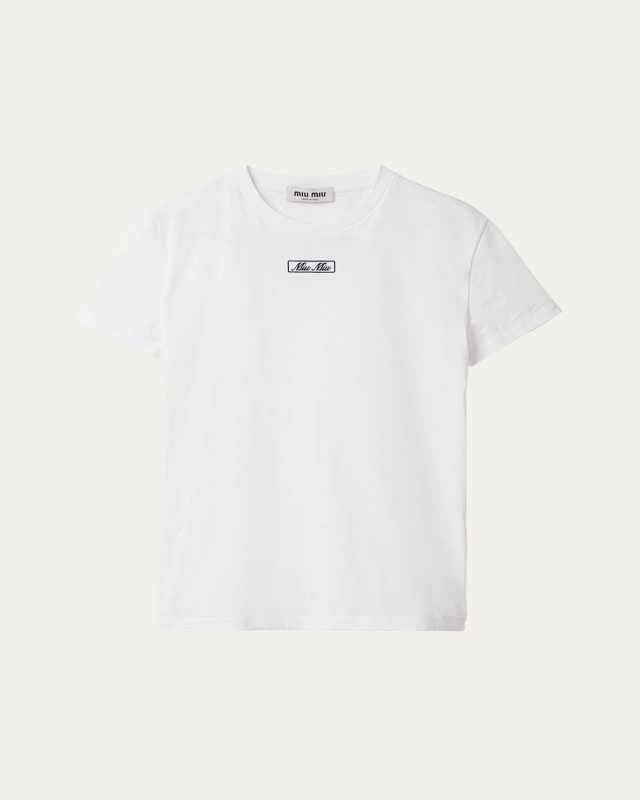 Embroidered Logo Jersey T-Shirt